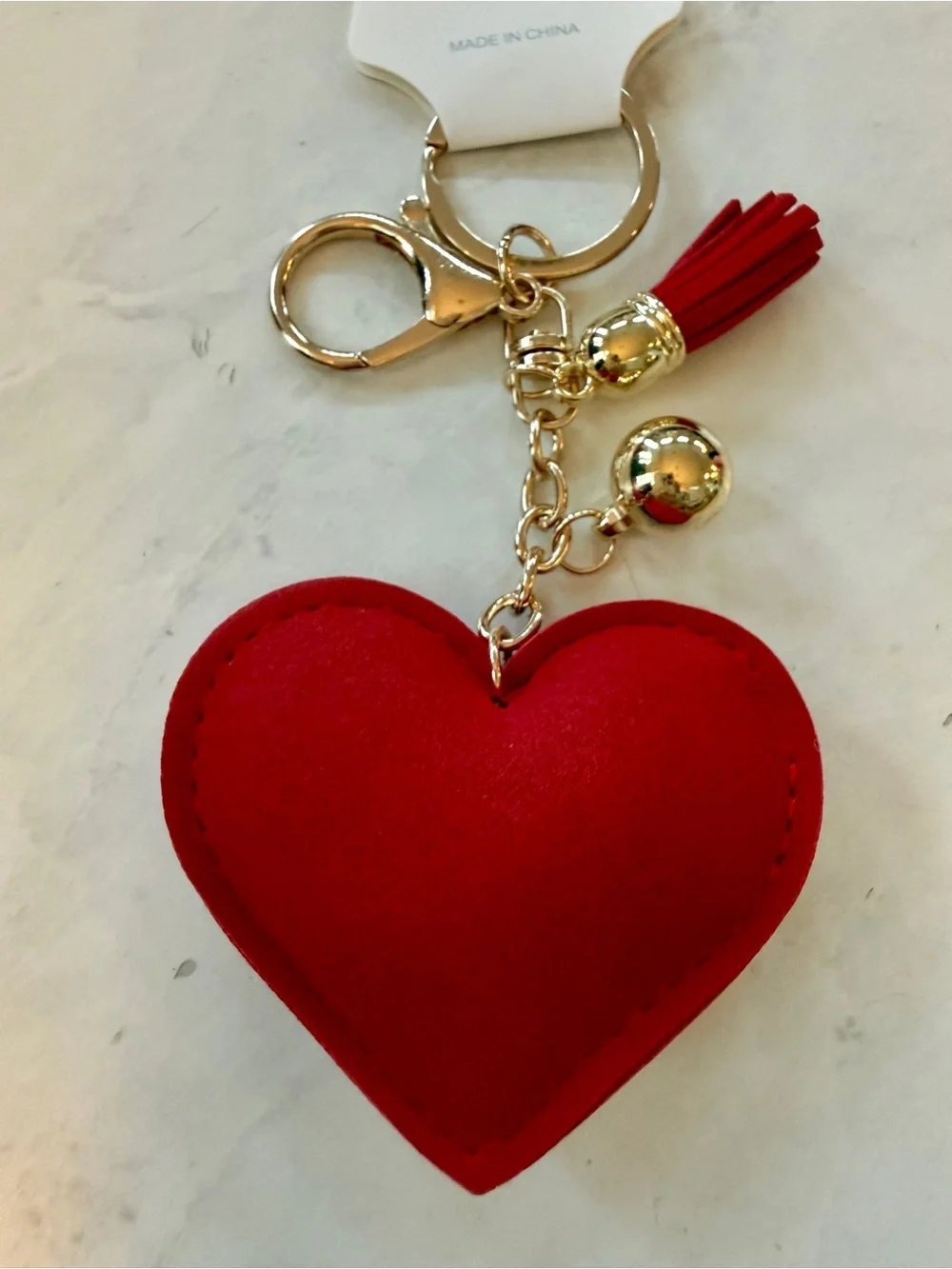 ✨ New Bling Rhinestone Heart EKG Lifeline Keychain Bag Charm with Tassel ✨